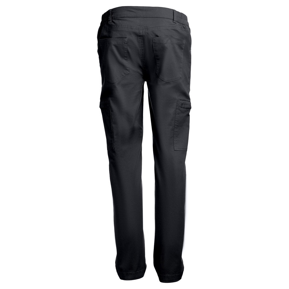 THC TALLINN promotional workwear garment in black (detail view) with custom logo branding