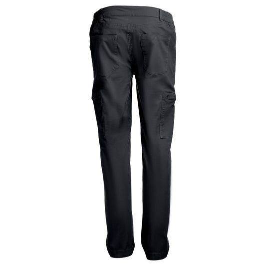 THC TALLINN promotional workwear garment in black (detail view) with custom logo branding