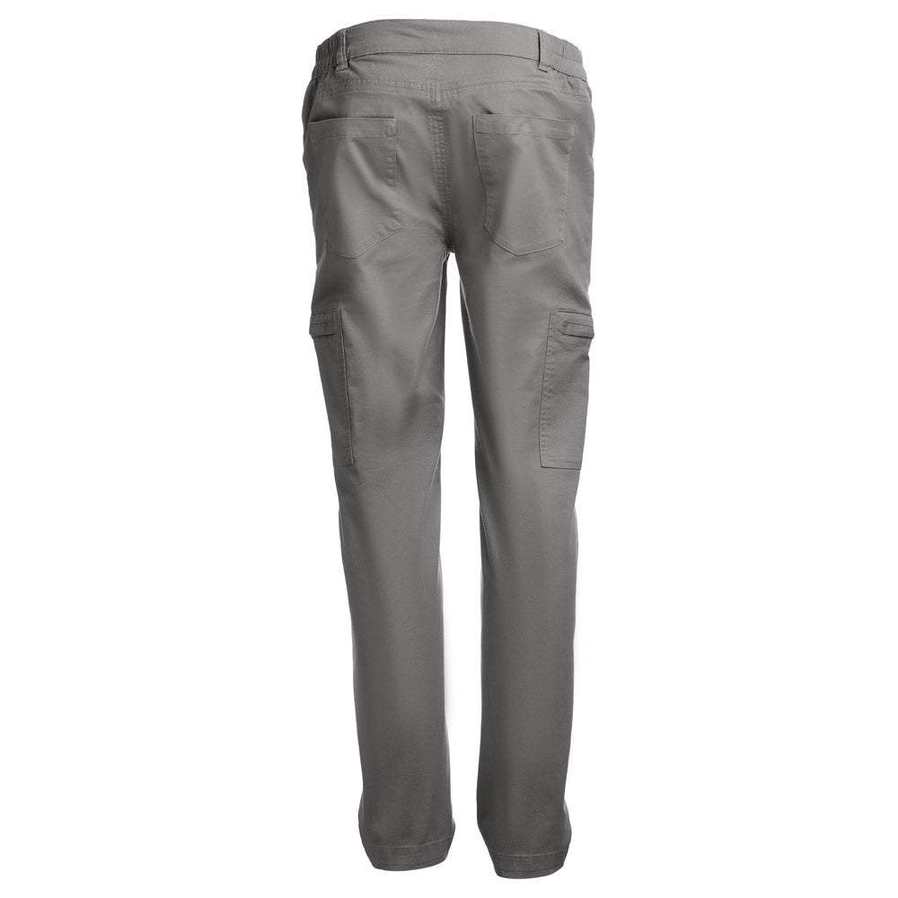 THC TALLINN promotional workwear garment in grey (detail view) with custom logo branding