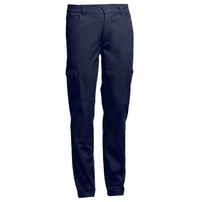 THC TALLINN promotional workwear garment in navy blue (detail view) with custom logo branding