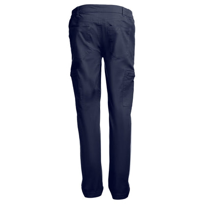THC TALLINN promotional workwear garment in navy blue (detail view) with custom logo branding