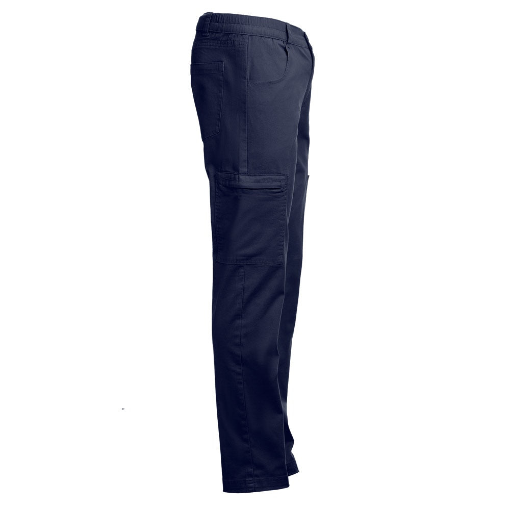 THC TALLINN promotional workwear garment in navy blue (detail view) with custom logo branding