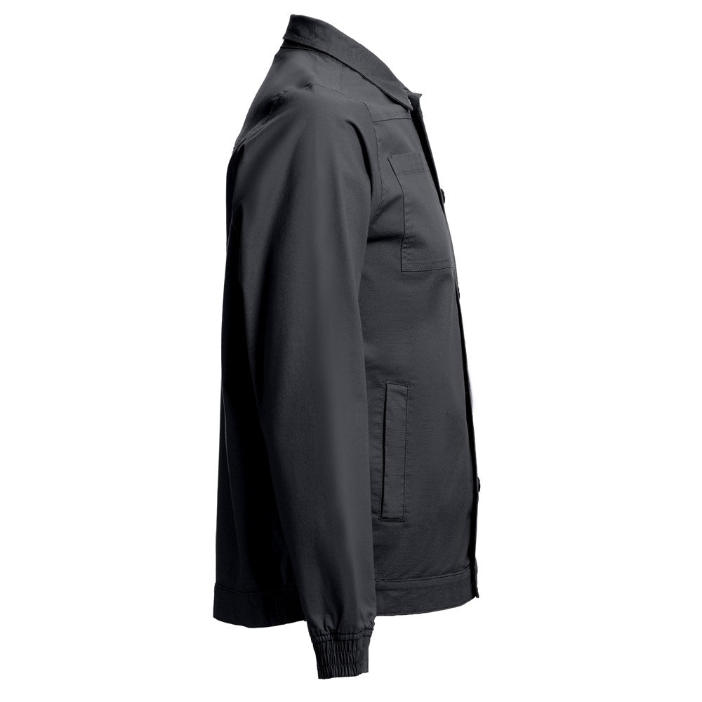 THC BRATISLAVA promotional jacket in black (detail view) with custom logo branding