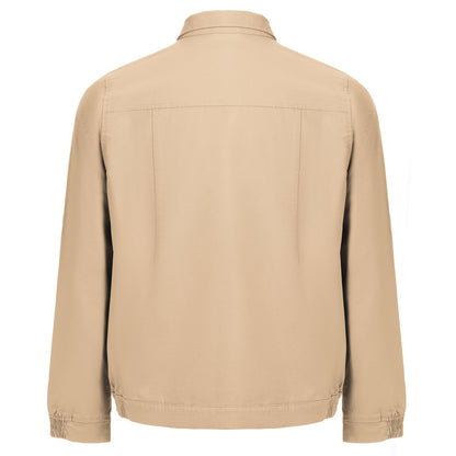 THC BRATISLAVA promotional jacket in light brown (detail view) with custom logo branding