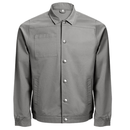 THC BRATISLAVA promotional jacket in grey (detail view) with custom logo branding
