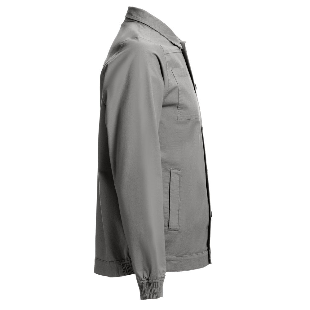 THC BRATISLAVA promotional jacket in grey (detail view) with custom logo branding