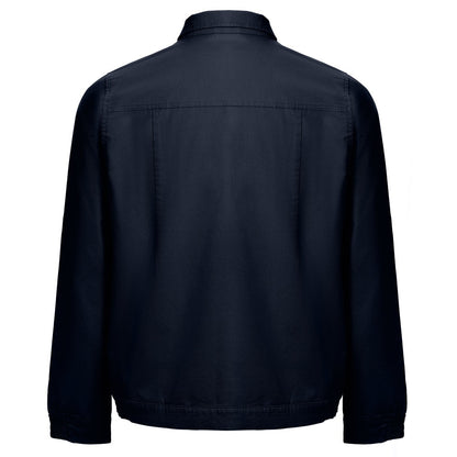 THC BRATISLAVA promotional jacket in navy blue (detail view) with custom logo branding