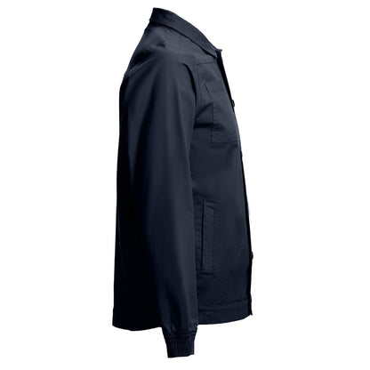 THC BRATISLAVA promotional jacket in navy blue (detail view) with custom logo branding