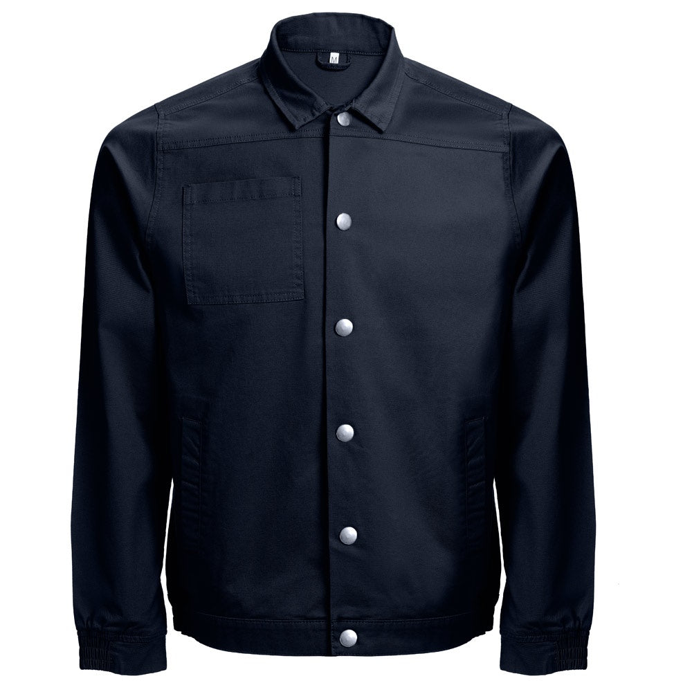 THC BRATISLAVA promotional jacket in navy blue with custom logo branding