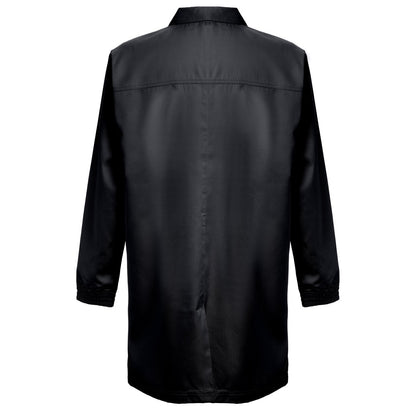 THC MINSK promotional workwear garment in black (detail view) with custom logo branding