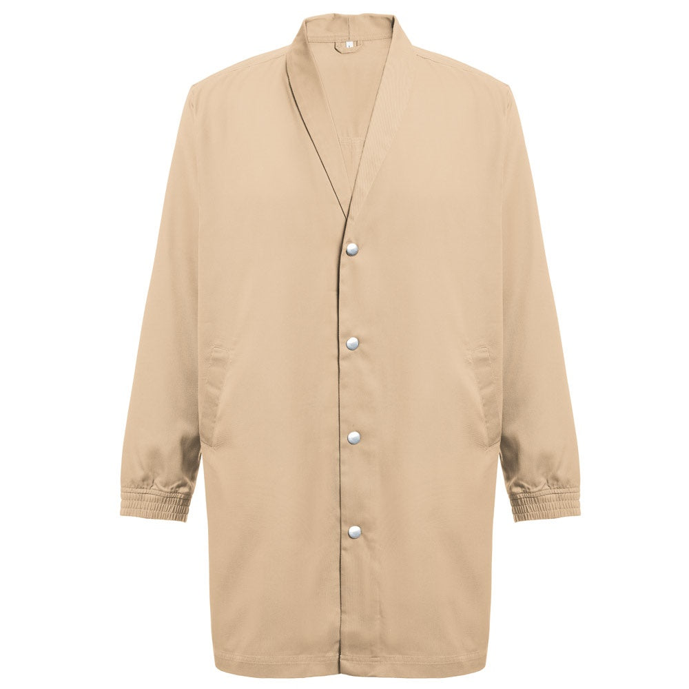THC MINSK promotional workwear garment in light brown with custom logo branding