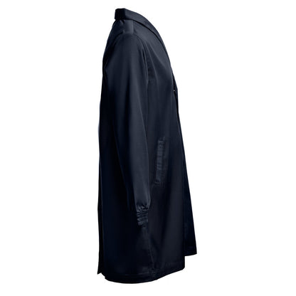 THC MINSK promotional workwear garment in navy blue (detail view) with custom logo branding