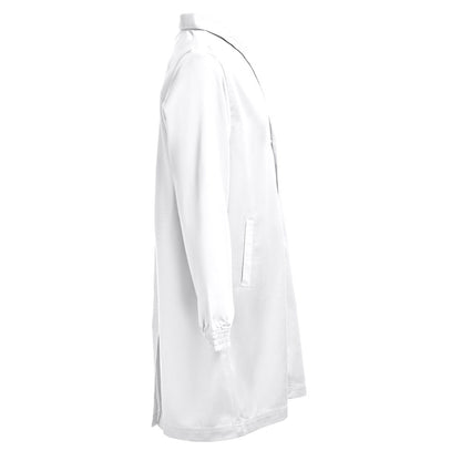 THC MINSK WH promotional workwear garment in white (detail view) with custom logo branding