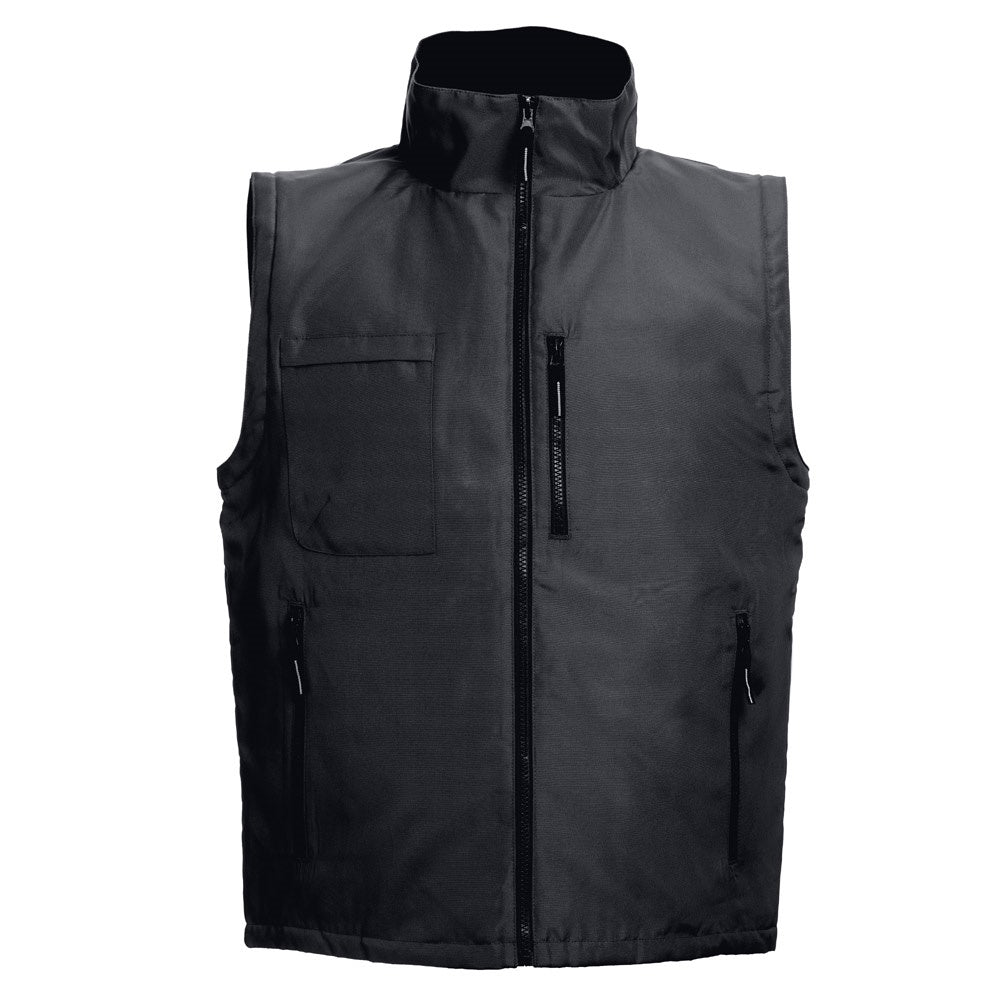 THC ASTANA promotional jacket in black (detail view) with custom logo branding