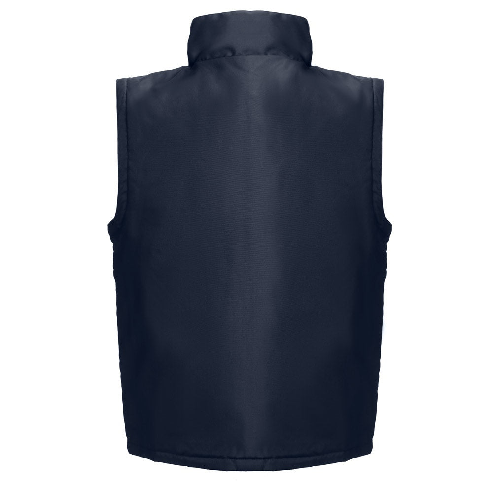 THC ASTANA promotional jacket in navy blue (detail view) with custom logo branding
