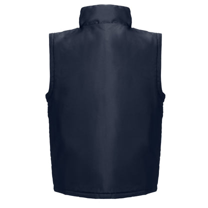 THC ASTANA promotional jacket in navy blue (detail view) with custom logo branding