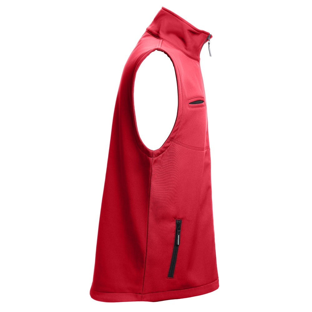 THC BAKU promotional jacket in red (detail view) with custom logo branding