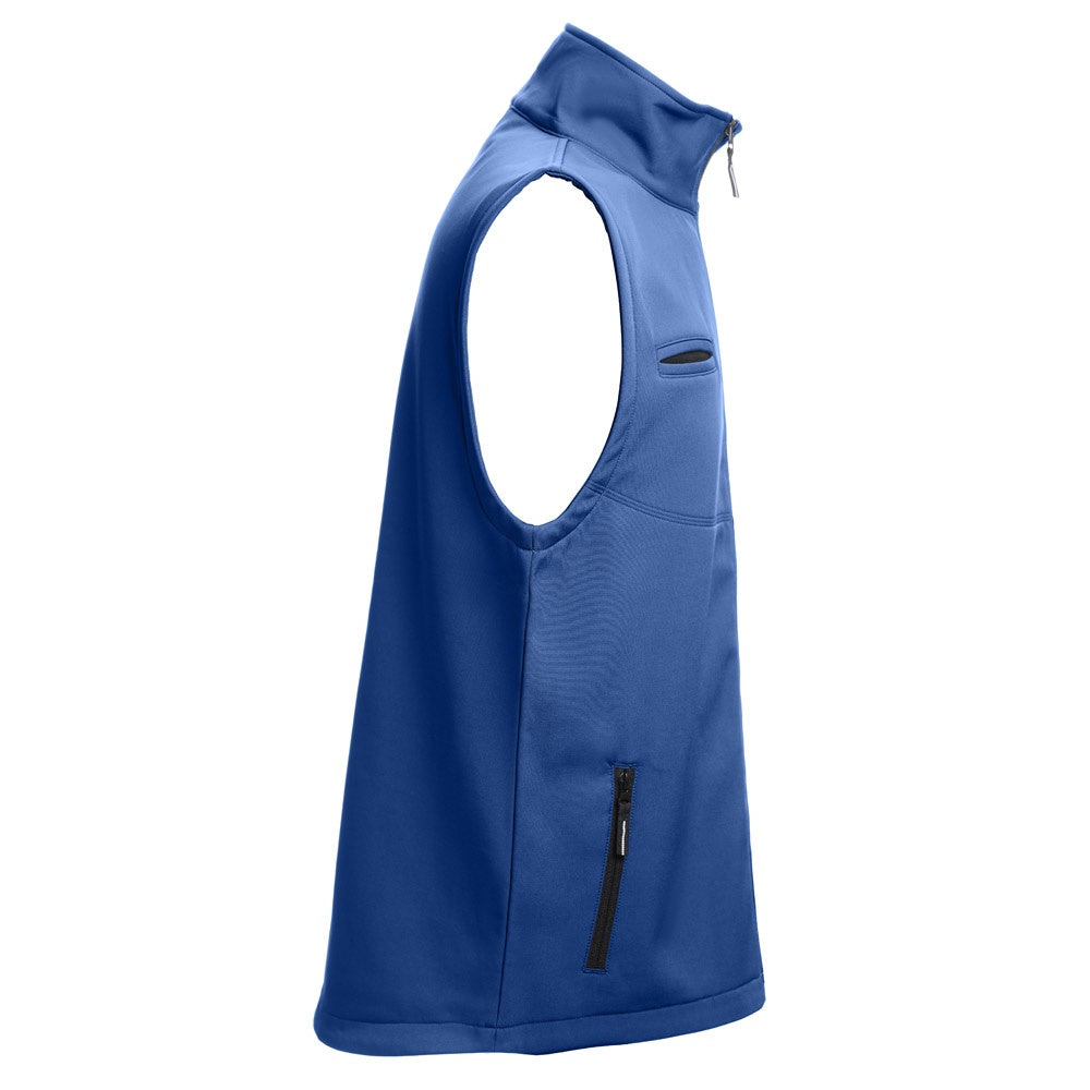 THC BAKU promotional jacket in royal blue (detail view) with custom logo branding