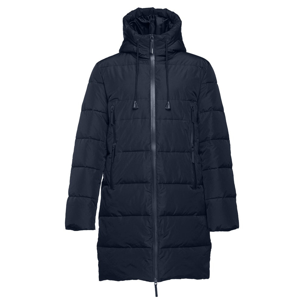 THC BRUSSELS promotional jacket in navy blue with custom logo branding