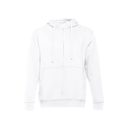 THC AMSTERDAM WH promotional hoodie in white with custom logo branding