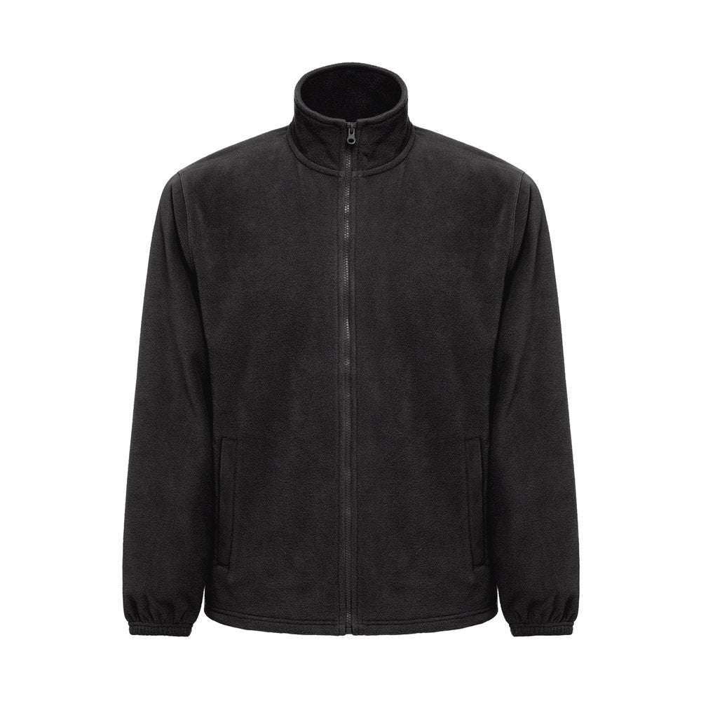 THC GAMA promotional jacket in black (detail view) with custom logo branding