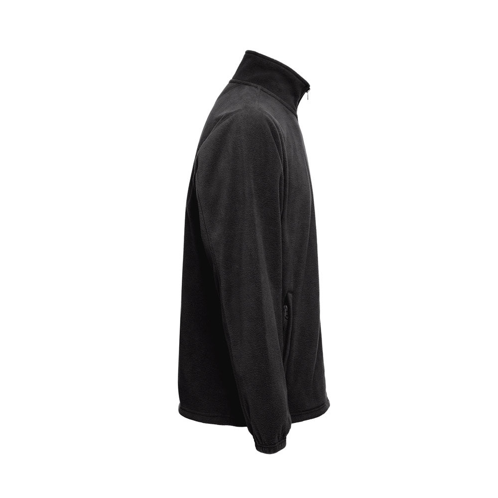 THC GAMA promotional jacket in black (detail view) with custom logo branding