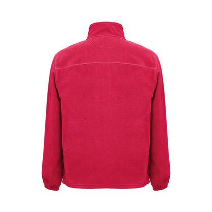 THC GAMA promotional jacket in red (detail view) with custom logo branding