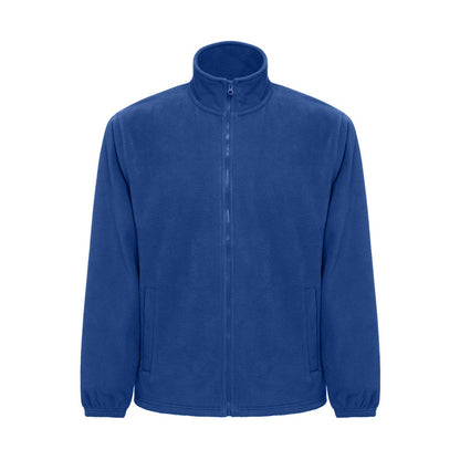 THC GAMA promotional jacket in royal blue (detail view) with custom logo branding