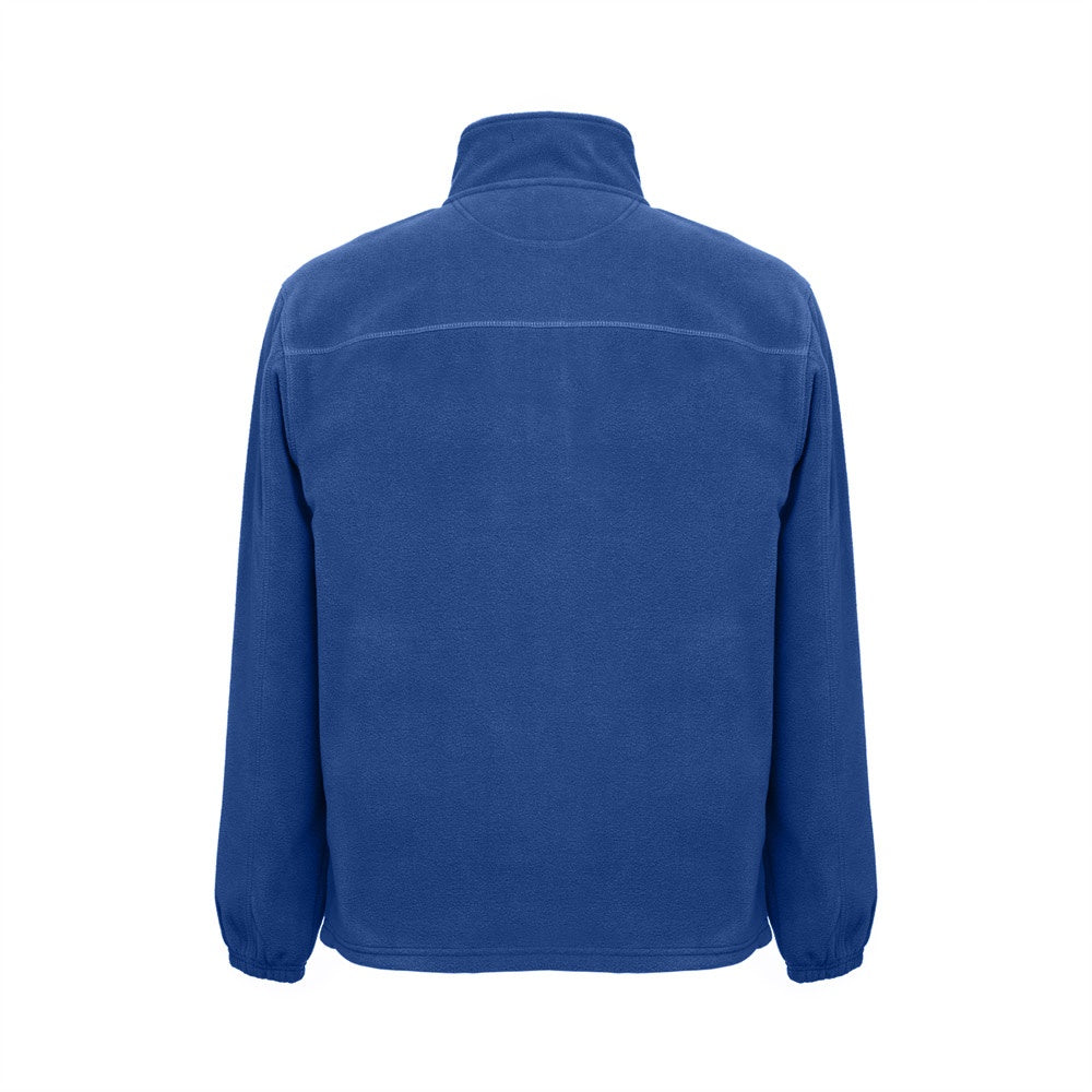 THC GAMA promotional jacket in royal blue (detail view) with custom logo branding