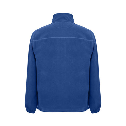 THC GAMA promotional jacket in royal blue (detail view) with custom logo branding