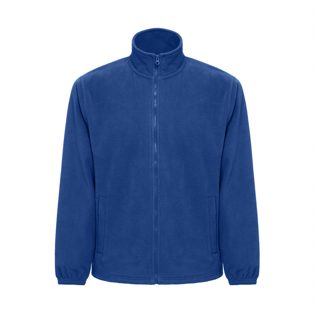 THC GAMA promotional jacket in royal blue with custom logo branding