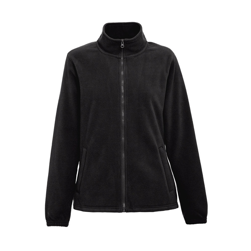 THC GAMA WOMEN promotional jacket in black (detail view) with custom logo branding