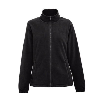 THC GAMA WOMEN promotional jacket in black (detail view) with custom logo branding