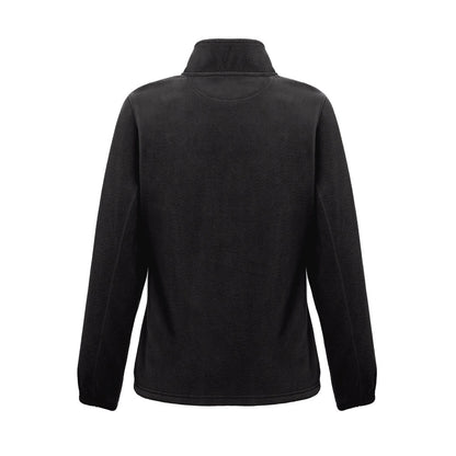 THC GAMA WOMEN promotional jacket in black (detail view) with custom logo branding