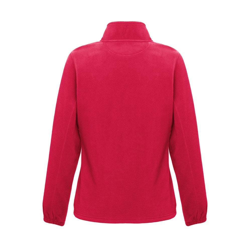 THC GAMA WOMEN promotional jacket in red (detail view) with custom logo branding