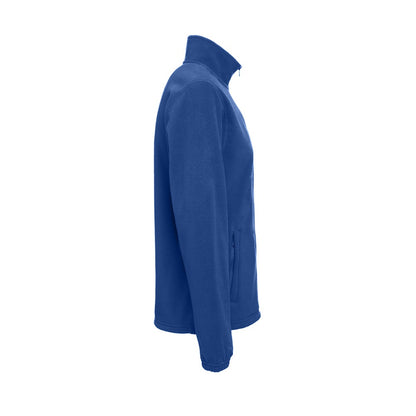 THC GAMA WOMEN promotional jacket in royal blue (detail view) with custom logo branding