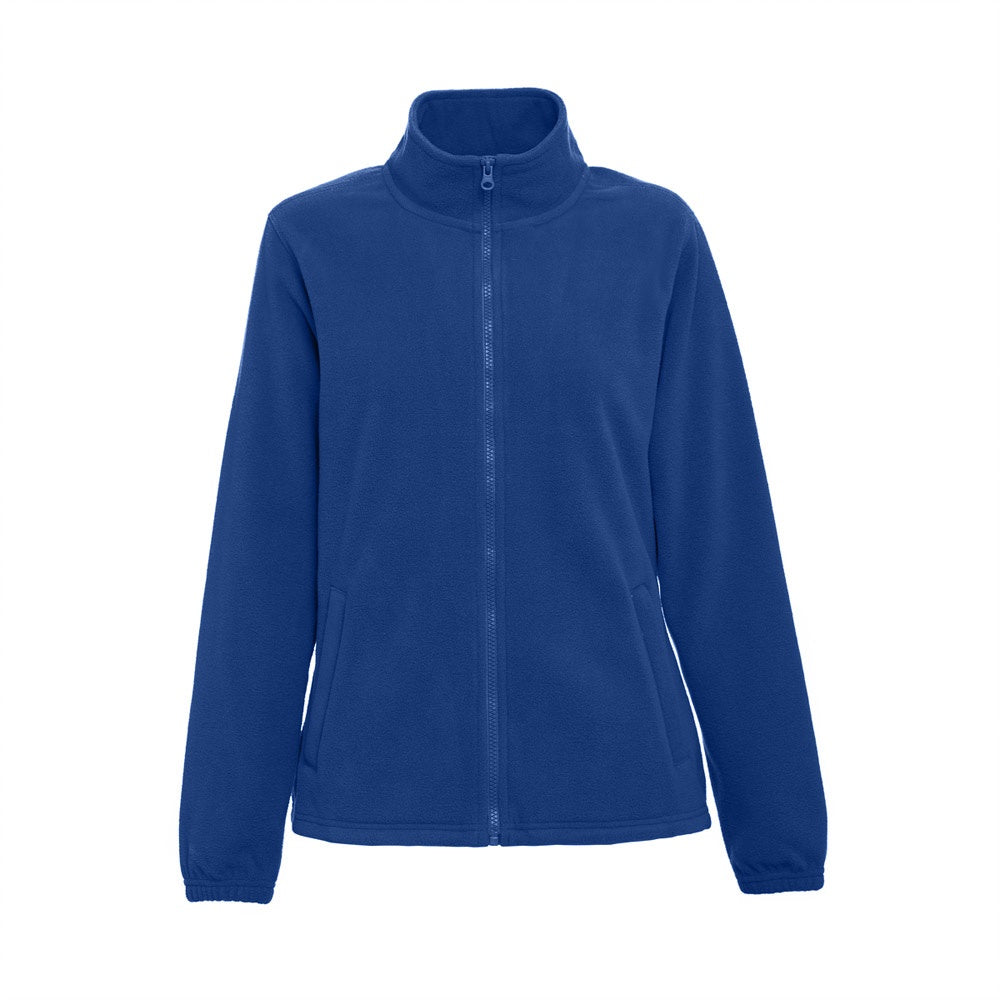THC GAMA WOMEN promotional jacket in royal blue with custom logo branding