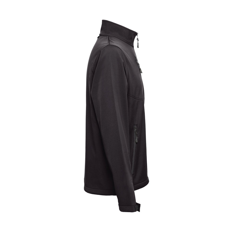 THC EANES promotional jacket in black (detail view) with custom logo branding