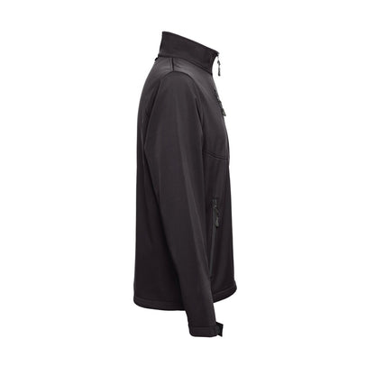 THC EANES promotional jacket in black (detail view) with custom logo branding
