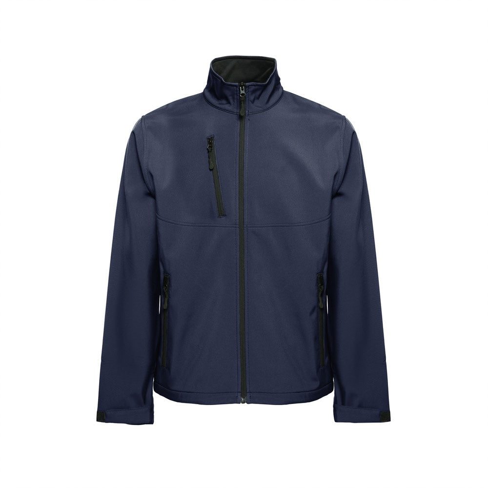 THC EANES promotional jacket in navy blue with custom logo branding