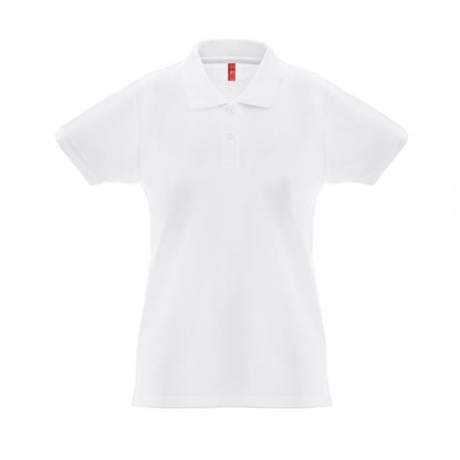 THC MONACO WOMEN WH promotional polo shirt in white with custom logo branding