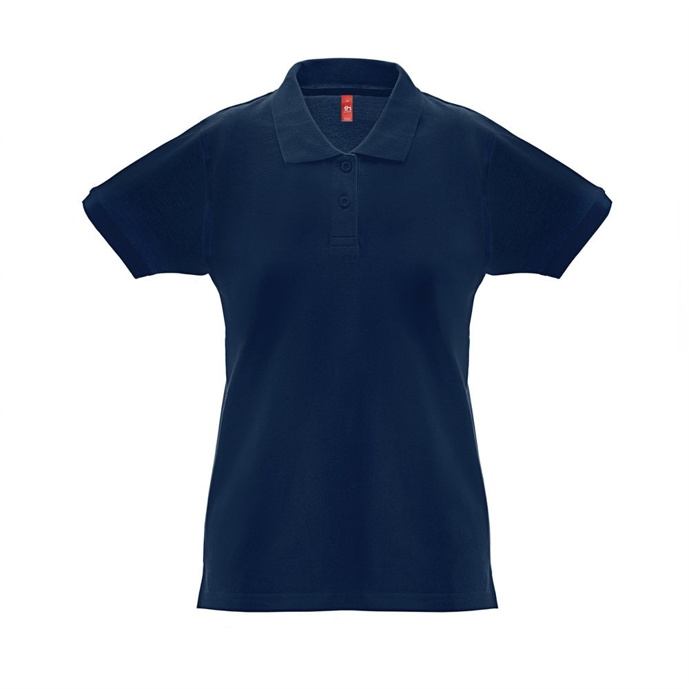 THC MONACO WOMEN promotional polo shirt in blue with custom logo branding