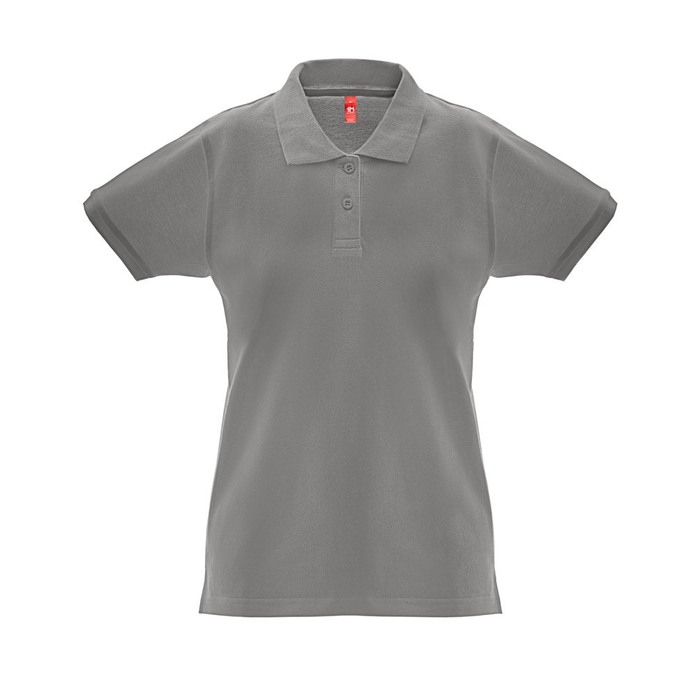 THC MONACO WOMEN promotional polo shirt in grey with custom logo branding