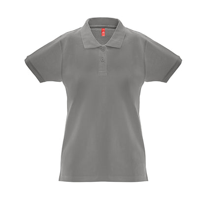 THC MONACO WOMEN promotional polo shirt in grey with custom logo branding