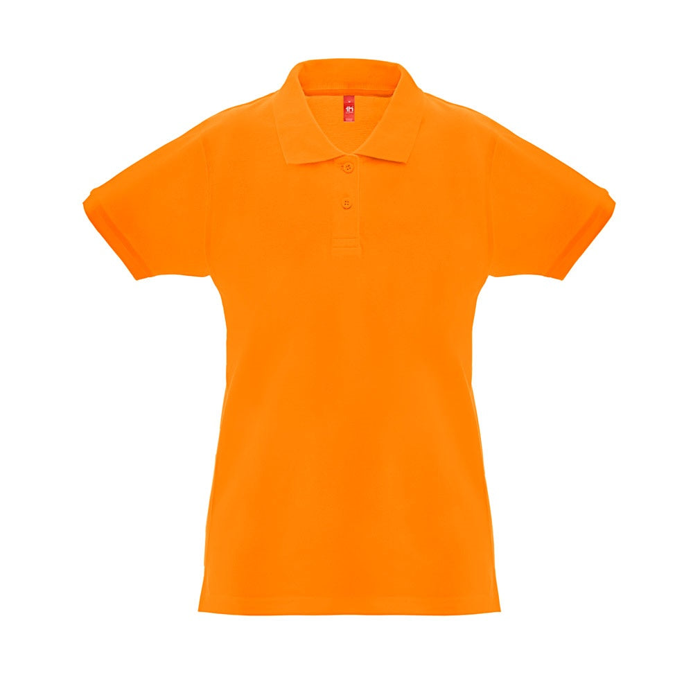 THC MONACO WOMEN promotional polo shirt in orange with custom logo branding
