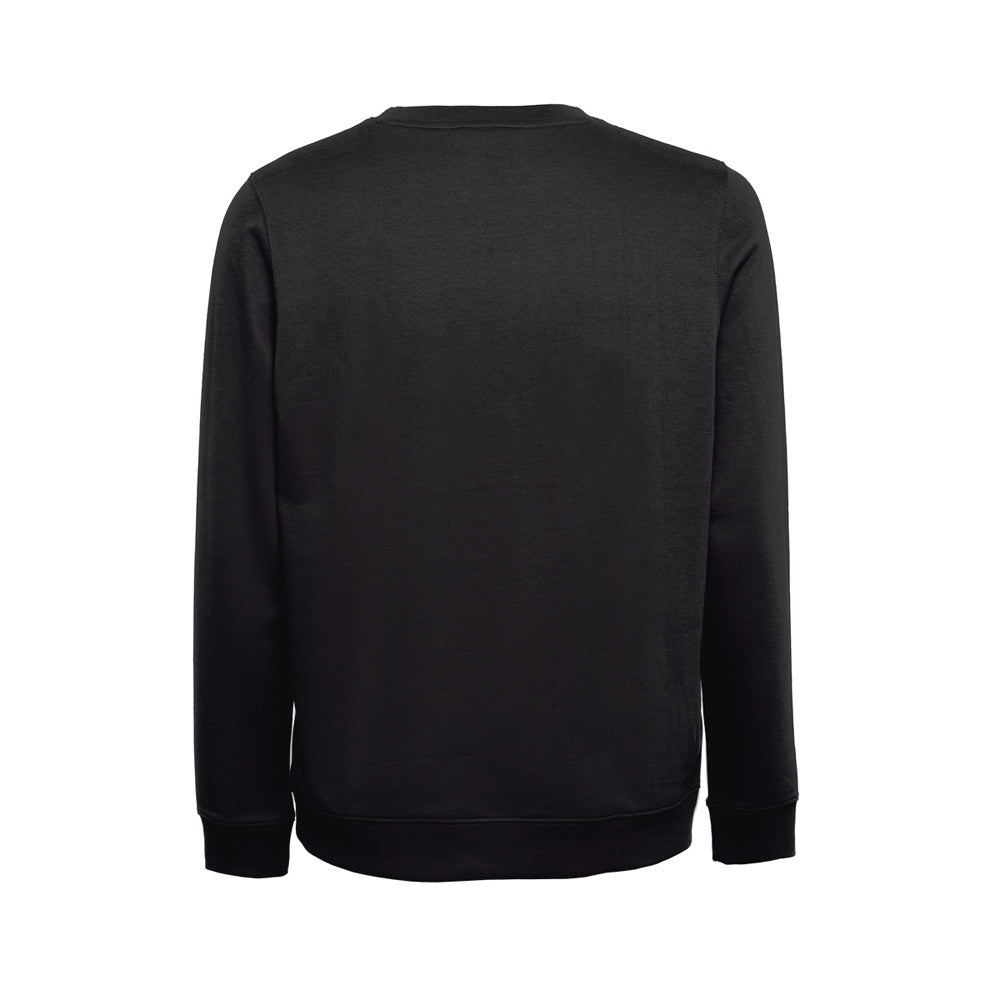 THC COLOMBO promotional sweatshirt in black (detail view) with custom logo branding