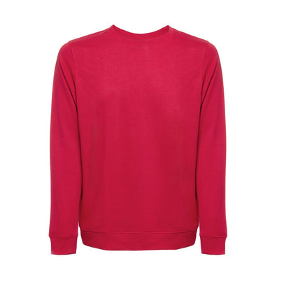 THC COLOMBO promotional sweatshirt in red (detail view) with custom logo branding