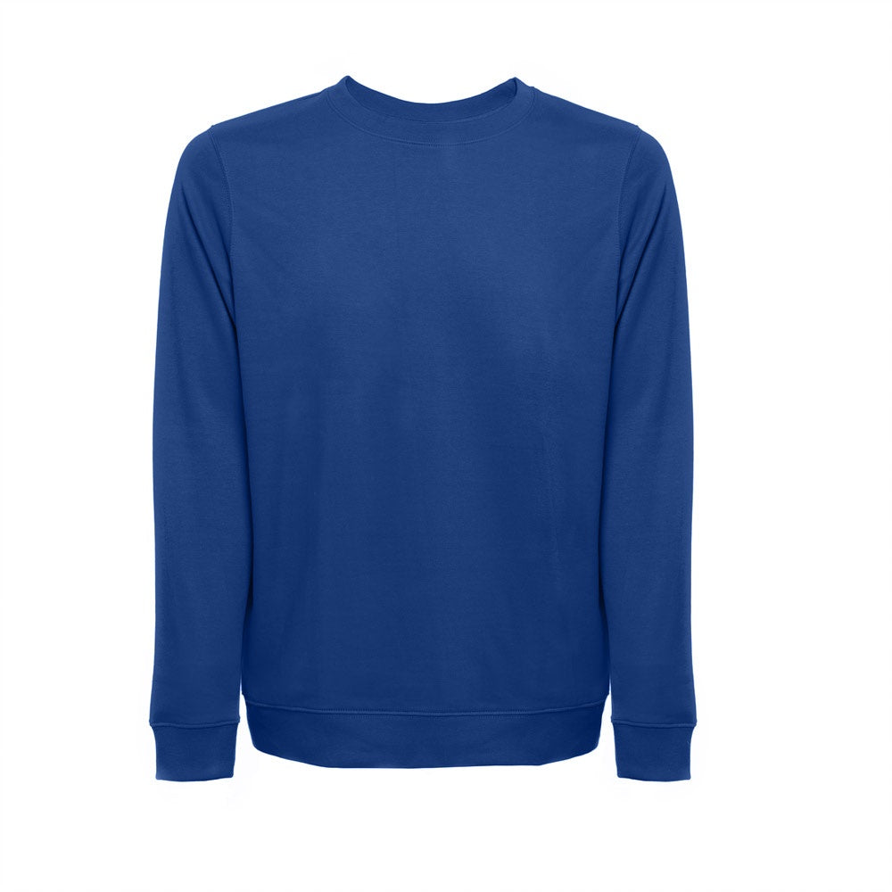 THC COLOMBO promotional sweatshirt in royal blue with custom logo branding