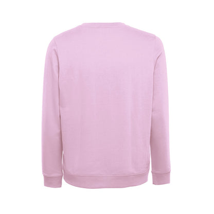 THC COLOMBO promotional sweatshirt in lilac (detail view) with custom logo branding