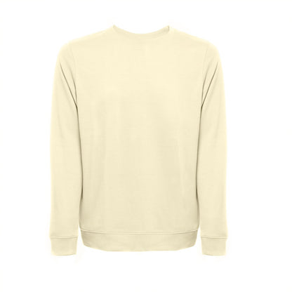 THC COLOMBO promotional sweatshirt in pastel yellow (detail view) with custom logo branding